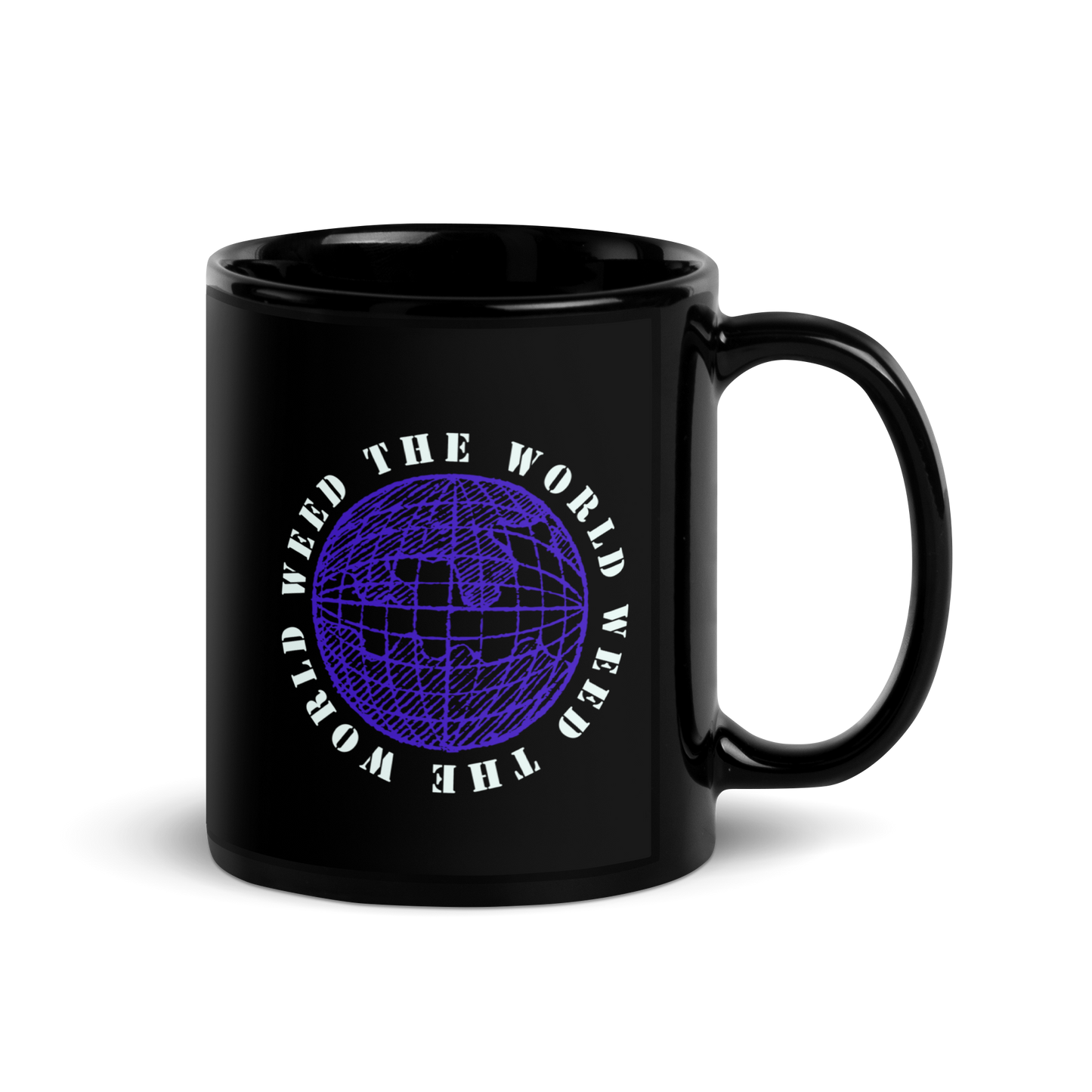 Weed the World Black Glossy Mug