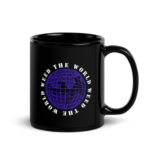 Weed the World Black Glossy Mug