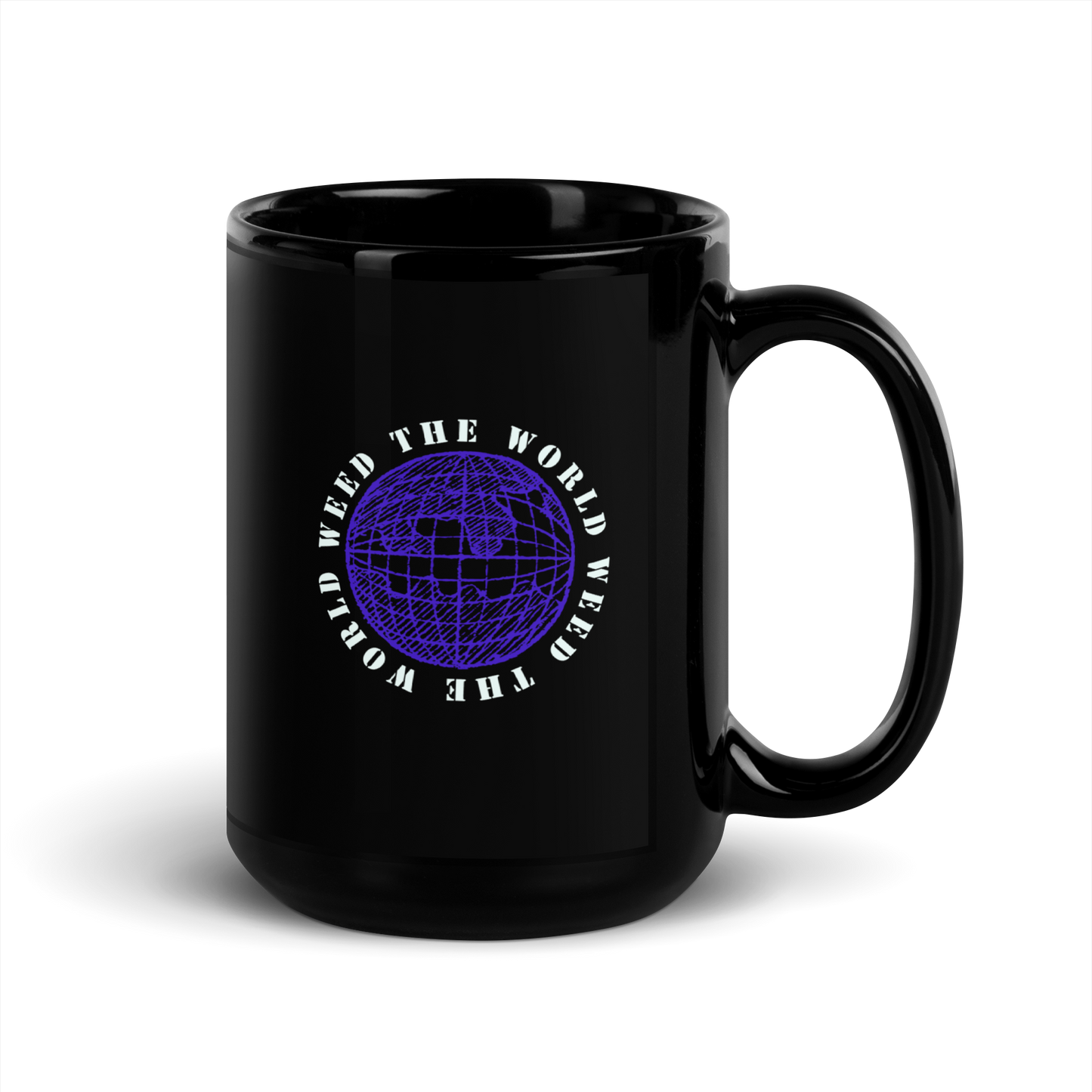 Weed the World Black Glossy Mug