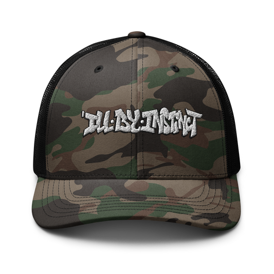 ill by instinct Camouflage trucker hat