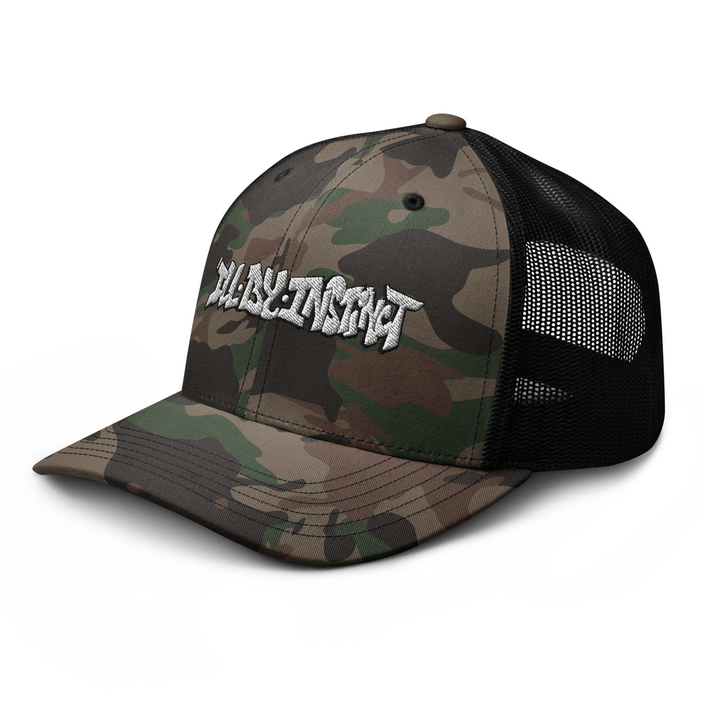 ill by instinct Camouflage trucker hat