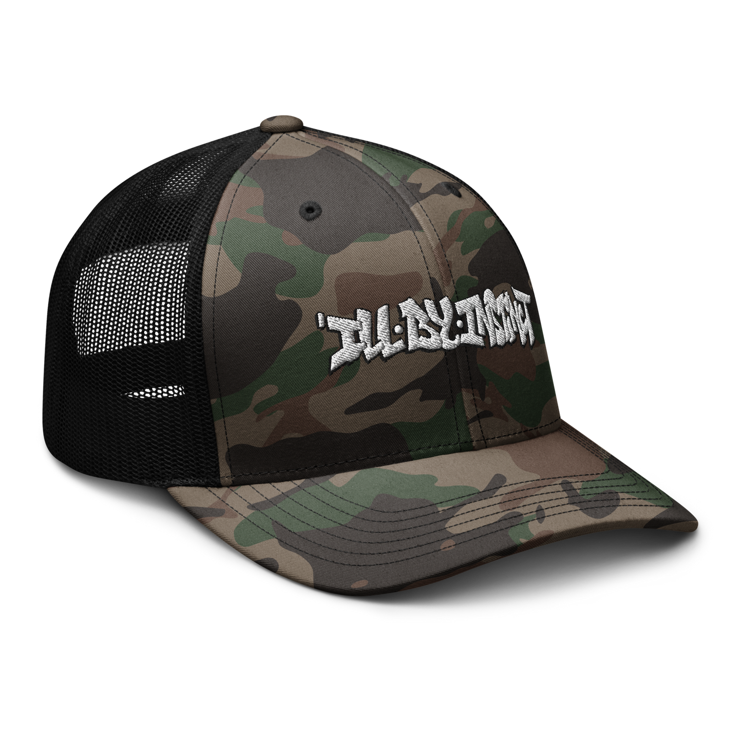 ill by instinct Camouflage trucker hat